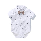 Baby Boy Handsome Romper Bow Set