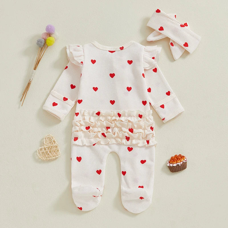 Baby Girl Valentine Ruffle Jumpsuit