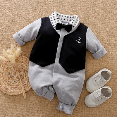 Baby Gentleman Cotton Romper Jumpsuit