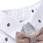 Baby Boy Handsome Romper Bow Set