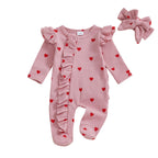 Baby Girl Valentine Ruffle Jumpsuit