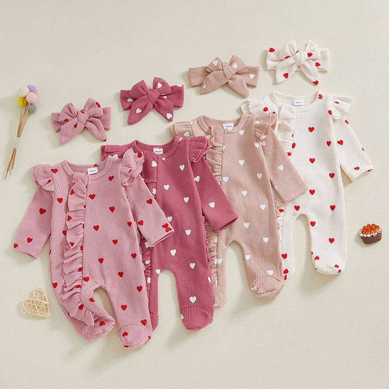 Baby Girl Valentine Ruffle Jumpsuit
